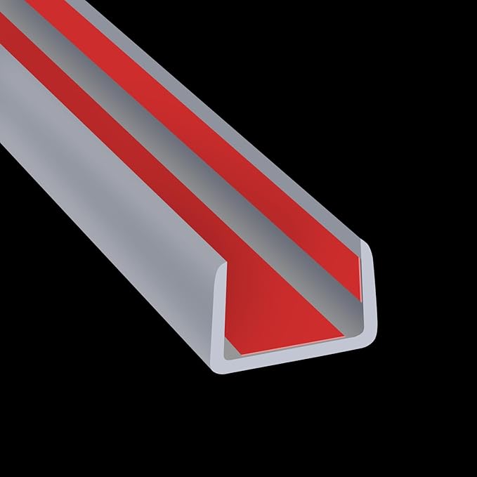 Rubber Edge Trim, Flexible Edge Banding, 3/4"(19mm) U Channel Furniture Edge Protector, Self Adhesive Edge Guards for Plywood, Wood, Glass Parts, 20Ft, Grey Color