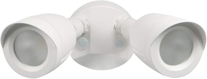 Ciata Flood Lights Outdoor, 20-Watt LED Bullet Head Security Flood Lights, Dual Head, RoHS and FCC Complaint, IP65 Rated, 1900 Lumens, 2KV Surge Protection, Die-Cast Aluminum in White Finish – 4000K