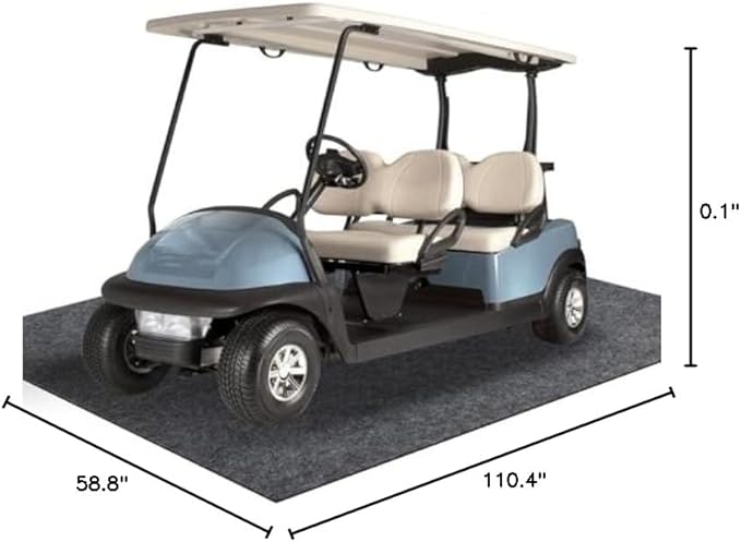 4.9 x 9.2 ft Garage Floor Mat for Under Car & Golf Cart, Oil Spill Mat to Protect Floor from Drips, Spills, Stains & Splashes - Garage Rugs for Garage, Shop & Parking