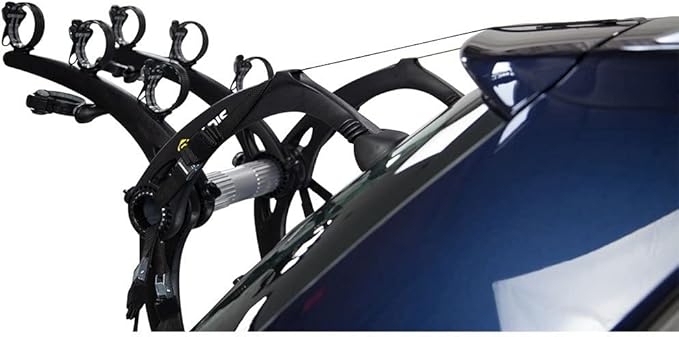 Saris Bones EX 3-Bike Trunk Rack Bicycle Carrier, Durable, Rust-Free, Anti-Sway Straps, Fits Most Vehicles, Made in USA, Arc-Based Design, 100% Recyclable Materials
