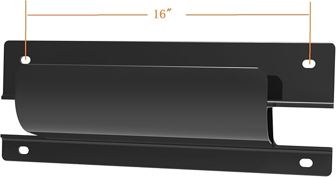 Heavy Duty Metal Wall Storage Hangers for Garage - Black Ladder Rack with Screws (16.5 inch 1PCS)