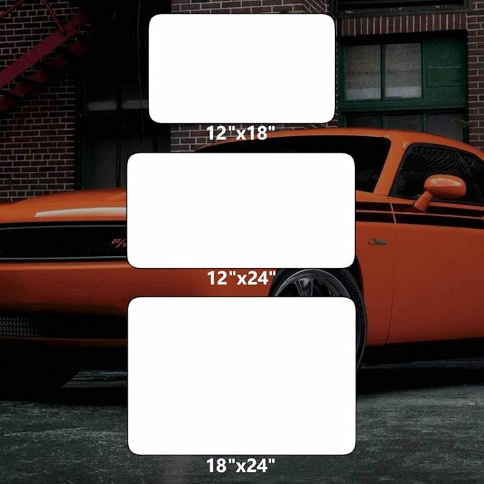 4 Pack Blank Car Door Magnet Sticker, Rounded Corners Magnetic Vehicle Sign, Perfect Magnet for Car to DIY Advertise Business and Cover Company Logo, Personalized Magnet Decal, 18x12 inch White