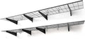 CAPHAUS Garage Wall Shelving, 96 in. W x 18 in. D Wall Mounted Garage Shelves w/ 4 Bike Hooks, Heavy Duty Organizer Shelf for Garage Storage System, Black or White