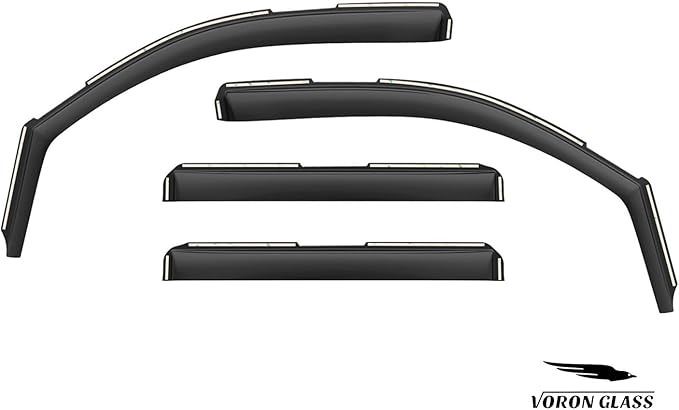 Voron Glass in-Channel Extra Durable Rain Guards for GMC Yukon XL 2015-2020, Window Deflectors, Vent Window Visors, 4 Pieces - 200609