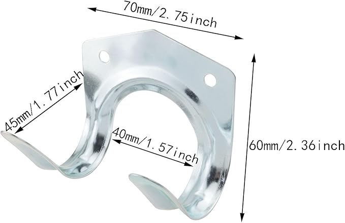 5PCS Garage Hooks Tool Organizer Wall Mounted Double Tool Hanger Hooks Set for Garage Shed Hanging Bracket Garden Tools