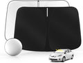 Windshield Sun Shade for Toyo-ta Prius 2010-2015 (NOT for Prius C or Prius V) Foldable Sunshade Custom Fit Front Window Car Interior Accessories Protector Blocks UV Rays