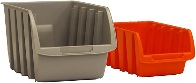 TRINITY EcoStorage 6-Tier Dual-Sided Rolling Bin Rack, 330 Pound Capacity, Includes 94 Organizer Bins, 19.75" x 35.5" x 48.5", Black
