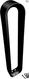 Sandbaggy Modern Commercial Bike Rack | 6.5” x 3” x 35” Oval Design | In-Ground | Anchor Bolts Included (Black, 2)