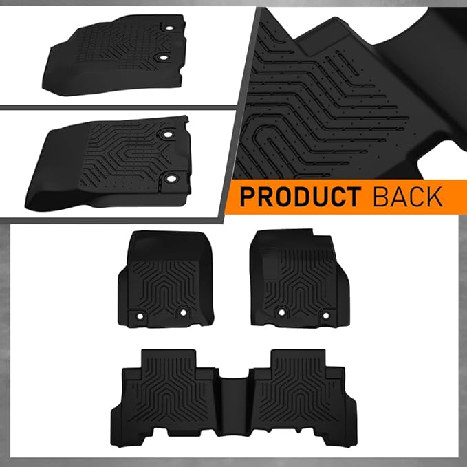 G-PLUS Floor Mats for Toyota 4Runner 2013-2024 & Fit Lexus GX460 2014-2023(Only for 5 Seats),All Weather TPE Custom Fit Floor Liner 1st & 2nd Row Heavy Duty Car Mats