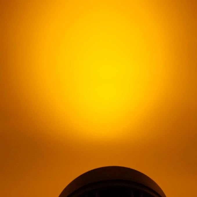 27W Spot Amber Yellow Round Work LED Light Fog Offroad Off Road Lights Driving Lamp Waterproof for Hunting Pickup UTV Truck Car Boat SUV Boat 4WD ATV 12V 24V 4x4 Tractor Motorcycle（2pcs）