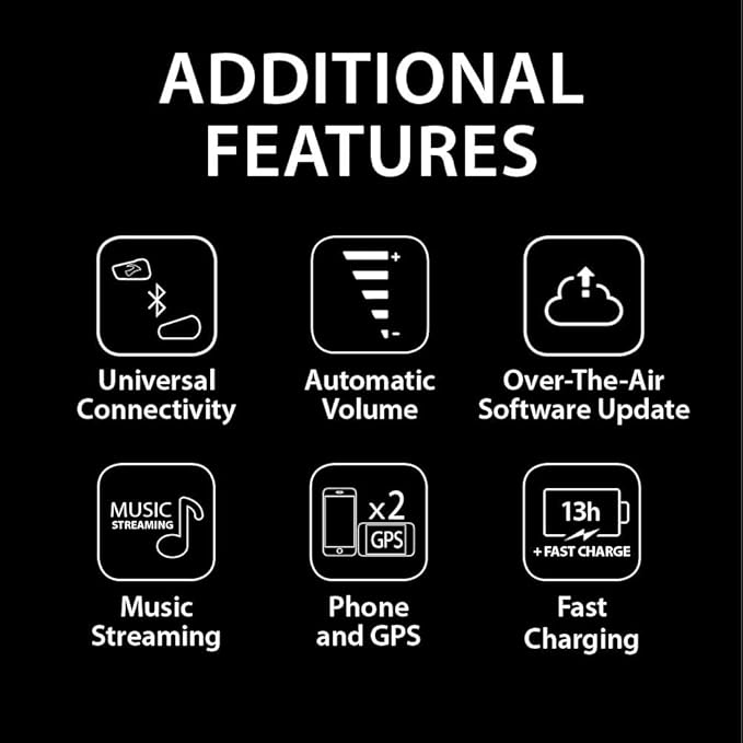 Cardo Systems FREECOM 4X Motorcycle 4-Way Helmet Bluetooth Communication System Headset Intercom, Universal Bluetooth Connectivity, Waterproof, 40mm Speakers - Single Pack