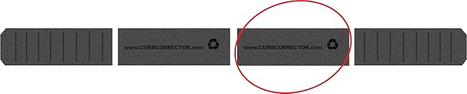 Curb Corrector - Center Add-On Extension - 4 Feet Long, Black, 1EXT