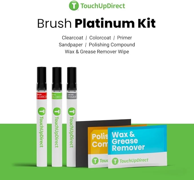 TouchUpDirect 5C3 Lime Rush Compatible with Toyota Exact Match Touch Up Paint Brush - Platinum Kit