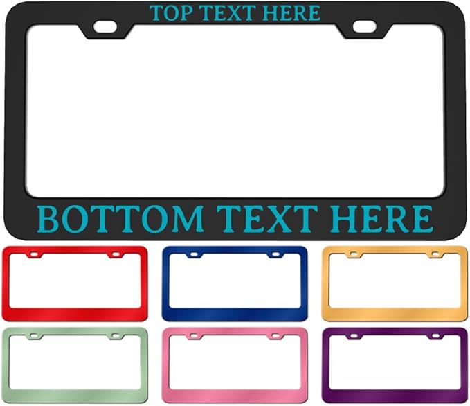 License Plate Frame, Personalized with Custom Text Logo Image Design Front License Plate Holder Car Accessories 6x12 inch