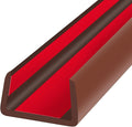 Rubber Edge Trim, Flexible Self Adhesive U Shaped Edge Banding, 1"(25.4mm) U Channel Furniture(Cabinet, Drawer, Desk, Table, Counter Top) Edge Protector, Edge Guards for Woods, 20Ft, Brown