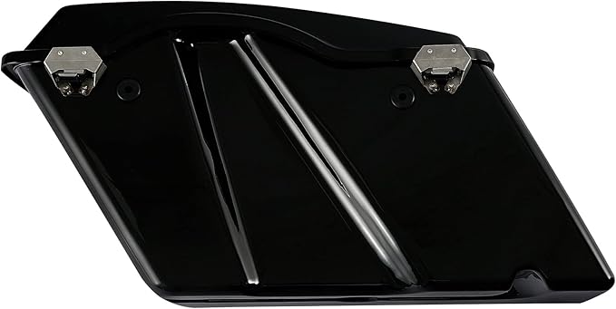 XFMT Hard Saddlebags Saddle Bag Turnk W/Chrome Conversion Brackets For Harley Heritage Softail Deluxe 1984-2017