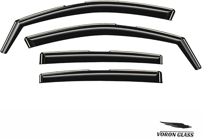 Voron Glass in-Channel Extra Durable Rain Guards for Toyota Venza 2021-2025, Window Deflectors, Vent Window Visors, 4 Pieces - 200683