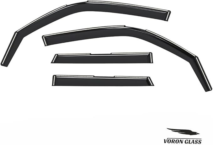 Voron Glass in-Channel Extra Durable Rain Guards for Ford Bronco Sport 2021-2025, Window Deflectors, Vent Window Visors, 4 Pieces - 200488