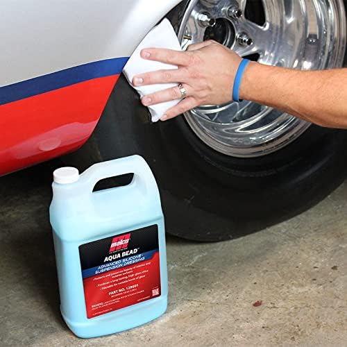 Malco Aqua Bead Water Based Dressing - Non-Greasy Interior and Exterior Dressing/Shines Car Tires, Rubber, Plastic and Trim/Concentrated Formula, Dilutable for Variable Gloss / 1 Gallon (129601)