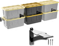 Koova Wall Mounted Tote Rack Storage System, Fits 27-Gallon Black and Yellow Commander Style Bins, Wall Mount Bracket Shelves for Garage Organization, Heavy Duty Steel, Made in USA (1-Piece Add-on)