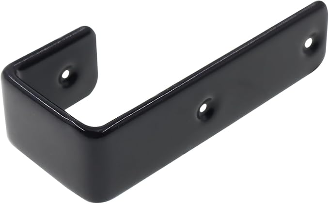 Bunk Bed Ladder Hooks Brackets, Iron Bed Ladder Hook,PVC Coated Angled Ladder Hooks,Heavy Duty Replacement Hardware Utility Hooks,Loft Garage Storage Hooks,J Brackets Hooks with Screws Black