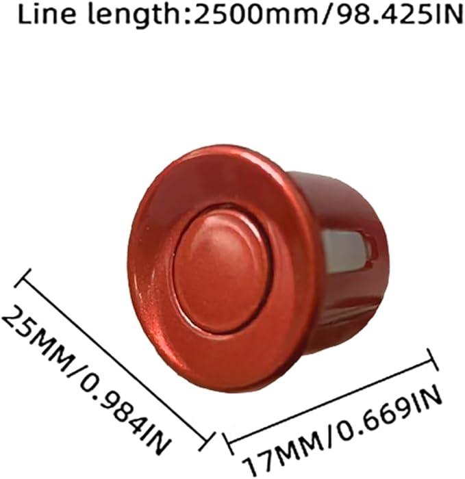 Car Reverse Backup Parking Sensor Radar Systemkit The LED Display with 3 Colors can Both Shows Distance Data and warn You with beep Sound Adjustable Volume Compact and Easy to Install(Red)