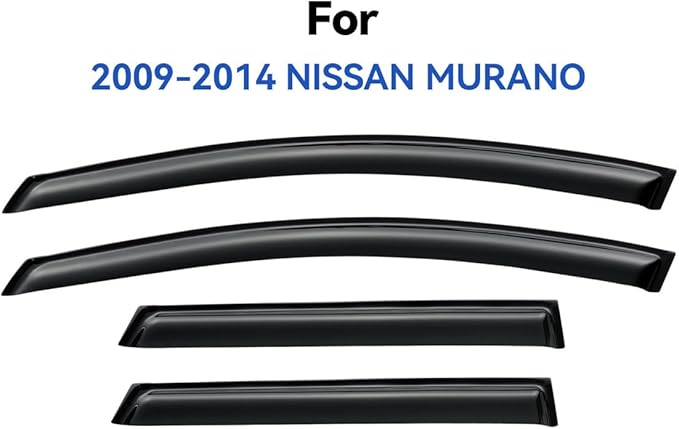 Window Visors Rain Guards Shield for 2009-2014 Nissan Murano, Out-Channel Window Vent Wind Deflectors Visors Shades for 09-14 Murano