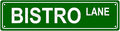 BISTRO LANE Space Metal Tin Street Sign Bar Cafe Garage Cave Home Room Wall Bathroom Farmhouse Garden Porch Patio Decor, 16 x 4 Inch