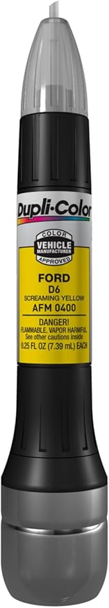 Dupli-Color AFM0400 Scratch Fix All-In-1 Exact-Match Automotive Touch-Up Paint – Ford Screaming Yellow – 0.25 oz. Paint Pen