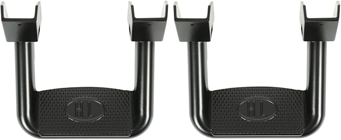 ECOTRIC Universal Side Steps-300LB Load, Electrophoresis Black Aluminum Step Rails for Trucks, Compatible with Chevy, Ford, Toyota, GMC, Dodge, Jeep & More