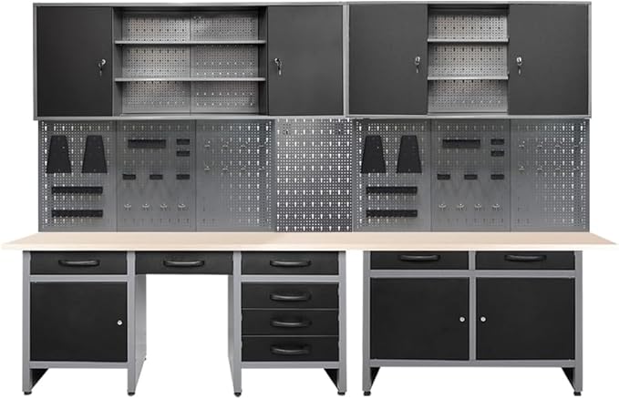 JZD Metal Storage Organization System, Hanging Closet, for Garage Basement Utility Room