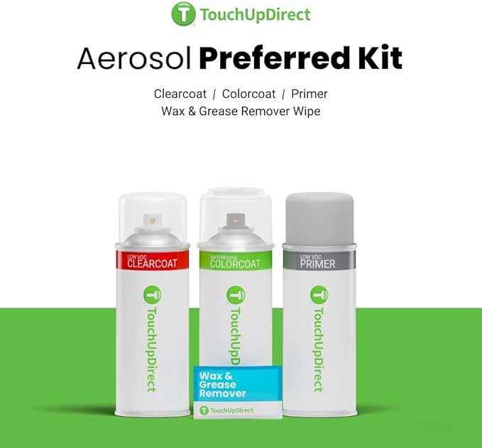 TouchUpDirect 202 Black Compatible with Toyota Exact Match Touch Up Paint Aerosol - Preferred Kit