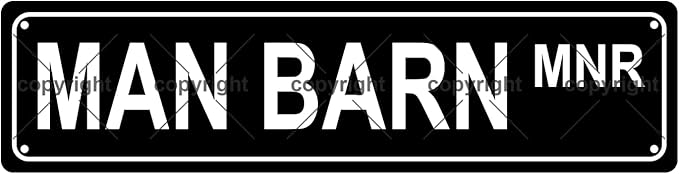 MAN BARN MNR Space Metal Tin Street Sign Bar Cafe Garage Cave Home Room Wall Bathroom Farmhouse Garden Porch Patio Decor, 16 x 4 Inch