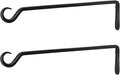 16 inch Plant Hanger, Sturdy Hanging Plant Bracket Outdoor, Hanging Plant Wall Hook Heavy Duty, for Hanging Bird Feeders, Planters, Lanterns, Wind Chimes, Indoor/Outdoor Use, Black, Set of 2