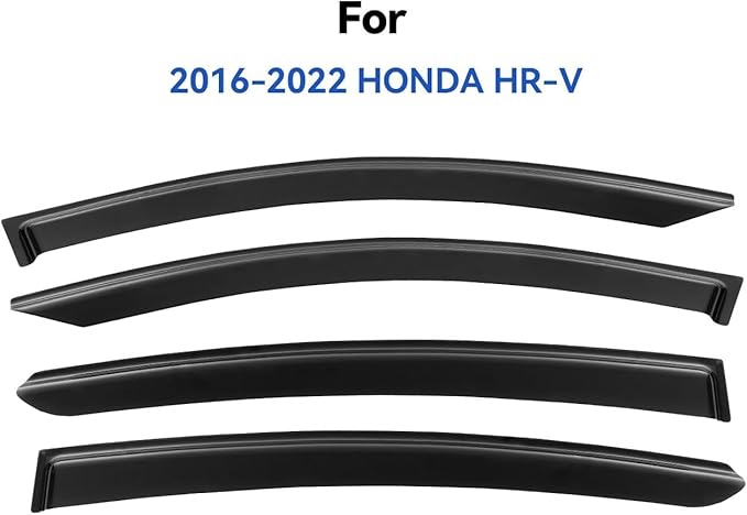 Window Visors Rain Guards for 2016-2022 Honda HRV, Out-Channel Window Vent Wind Deflectors Visors Shades for 16-22 HR-V