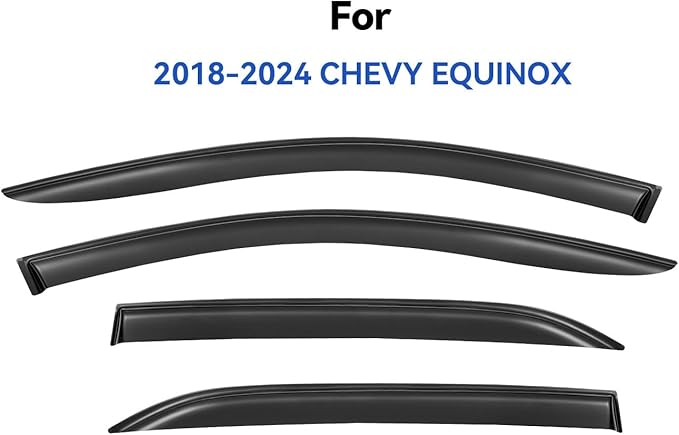 Window Visors Rain Guards Shield for 2018-2024 Chevrolet Equinox, Out-Channel Window Vent Wind Deflectors Visors Shades for 18-24 Chevy Equinox