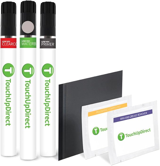 TouchUpDirect 4X1 Titanium Glow Compatible with Toyota Exact Match Touch Up Paint Brush - Platinum Kit