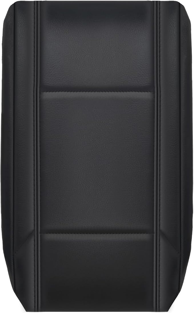 Muslogy Center Console Armrest Cover Compatible with Jeep Grand Cherokee 2011-2021 Comfort Armrest Pad Arm Rest Cushion Vegan Leather Protector Regular Thick