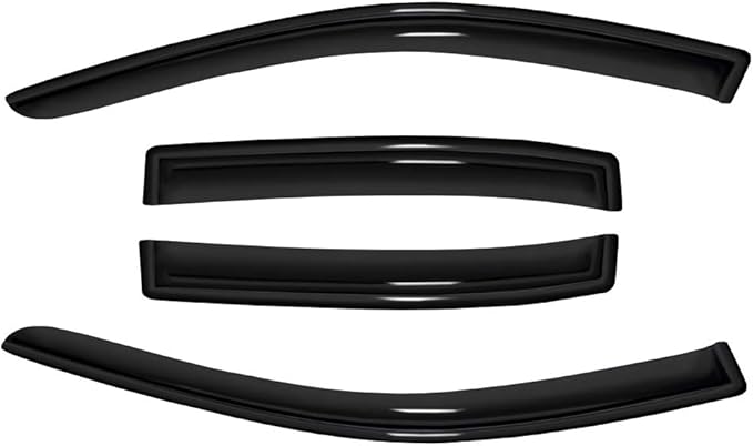 4pc Sun Rain Guards Window Visor Wind Deflector Compatible with 2010-2018 Ford Taurus Smoke 94194