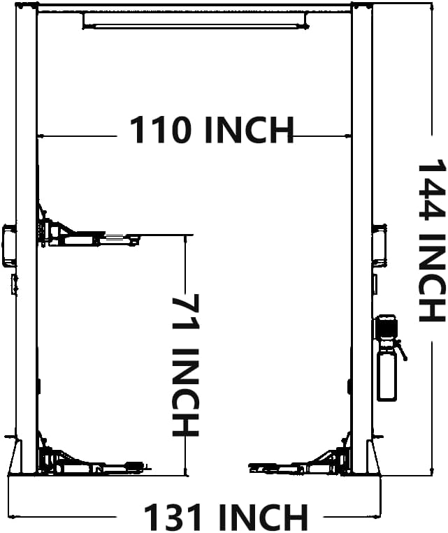 4.0HP 12000lbs Single Point Lock 2 Post Lift 220V AM120SD Car Lift Auto Lift Two Post Car Lift