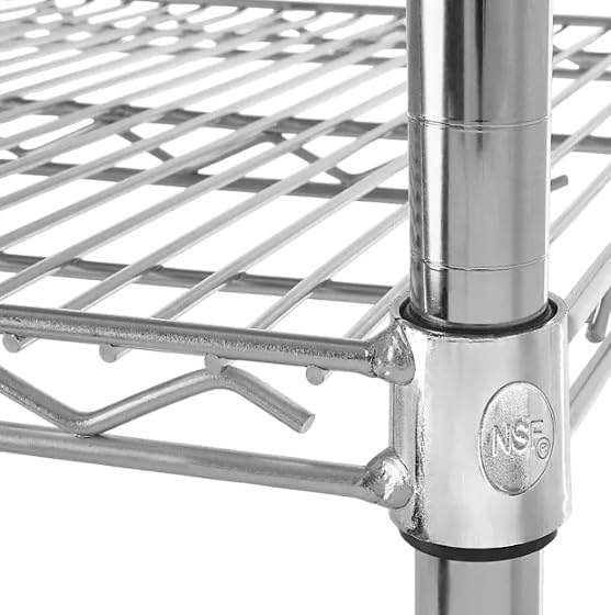 Generic Organize in Style with The Members Mark 6-Tier NSF Heavy Duty Wire Shelving, 47.75"" W x 18"" D x 75.5"" H (Granite, 1 PACK)