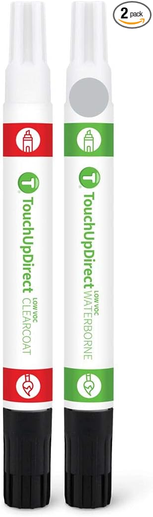 TouchUpDirect 1D6 Silver Sky Metallic Compatible with Toyota Exact Match Touch Up Paint Combo - Essential Kit