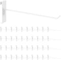 40Pcs 10" Gridwall Display Hooks Assortment Set, White Metal Grid Wall Panel Hanging Display Hook for Garage Shop Retail Storage, Wire Diameter 5mm/ 0.2”