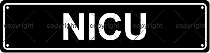 NICU NEONATAL INTENSIVE CARE UNIT Space Metal Tin Street Sign Bar Cafe Garage Cave Home Room Wall Bathroom Farmhouse Garden Porch Patio Decor, 16 x 4 Inch