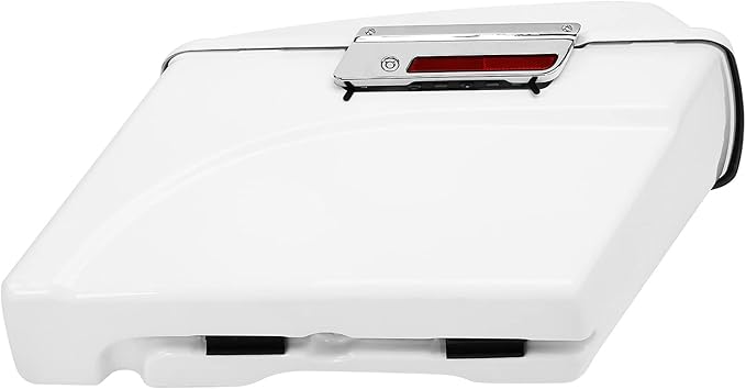 XFMT Motorcycle Saddlebags White Hard Saddle Bags Trunk For Harley Touring Road King Street Glide Road Glide Electra Glide Ultra Classic 1994-2013