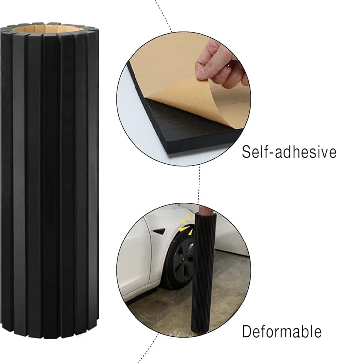 GUEQUITLEX Garage Wall Guards Foam Car Door Protector Wall Bumper Guard for Parking Garages - Garage Wall Guards -Wall Edge Protector Protect Your Car - Wall Corner Edge Bumpers (4 Pack, Column)