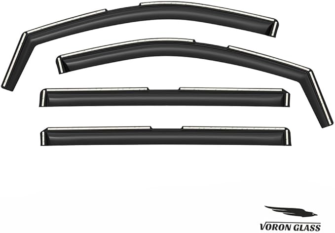 Voron Glass in-Channel Extra Durable Rain Guards for Chrysler Town and Country 2008-2016, Window Deflectors, Vent Window Visors, 4 Pieces - 200909
