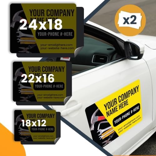Magnet Me Up Customizable and Personalized Automotive Magnet Decals (12”x18” Builder Rectangle)
