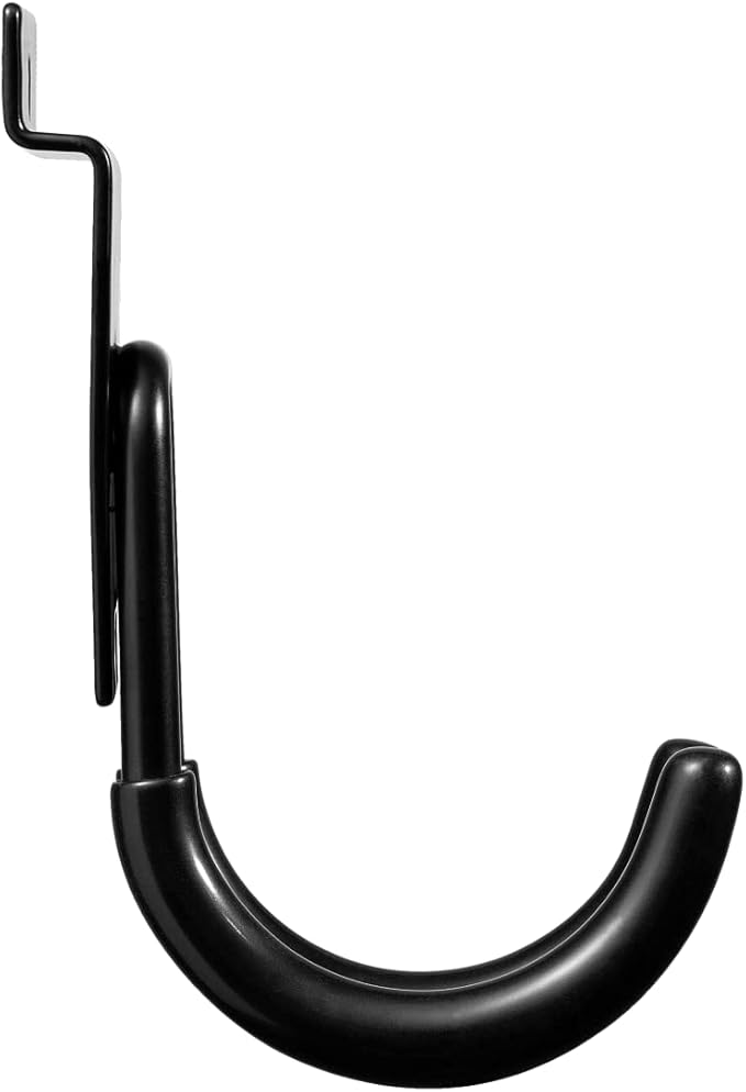 12Pack Slatwall Hooks Heavy Duty Slatwall Accessories Garage Small J Slatwall Hooks and Hangers, Black(Small J Hook)
