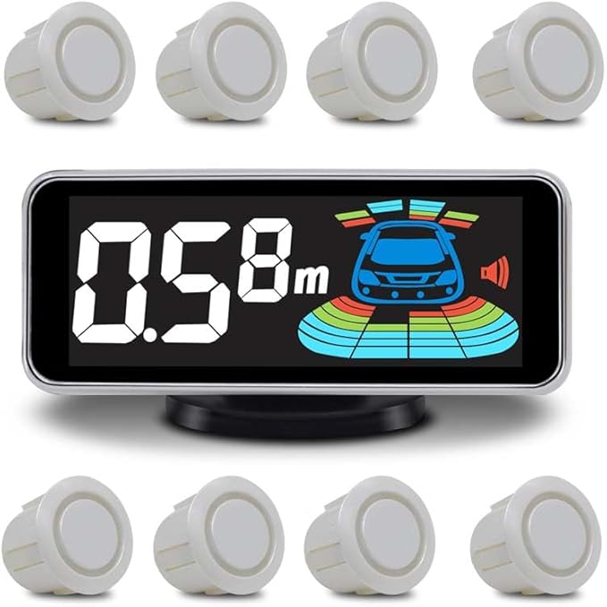 Backup Parktronic System Car Auto Vehicle Reverse with 8 Parking Sensors kit Distance Detection LCD Distance Display Sound Warning …